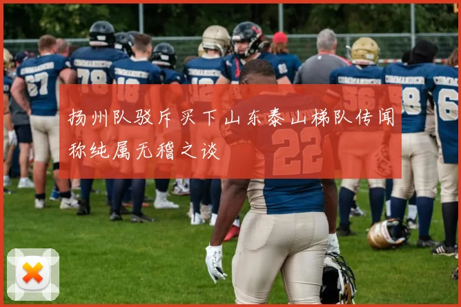 扬州队驳斥买下山东泰山梯队传闻称纯属无稽之谈